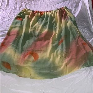 y2k / 90s plus size patterned skirt